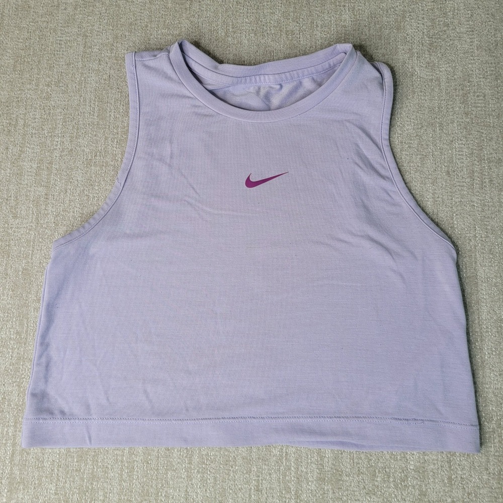Nike Pro Tank Top Womens S Purple Cropped Sleeveless Athletic FV2422-515 - Picture 7 of 7